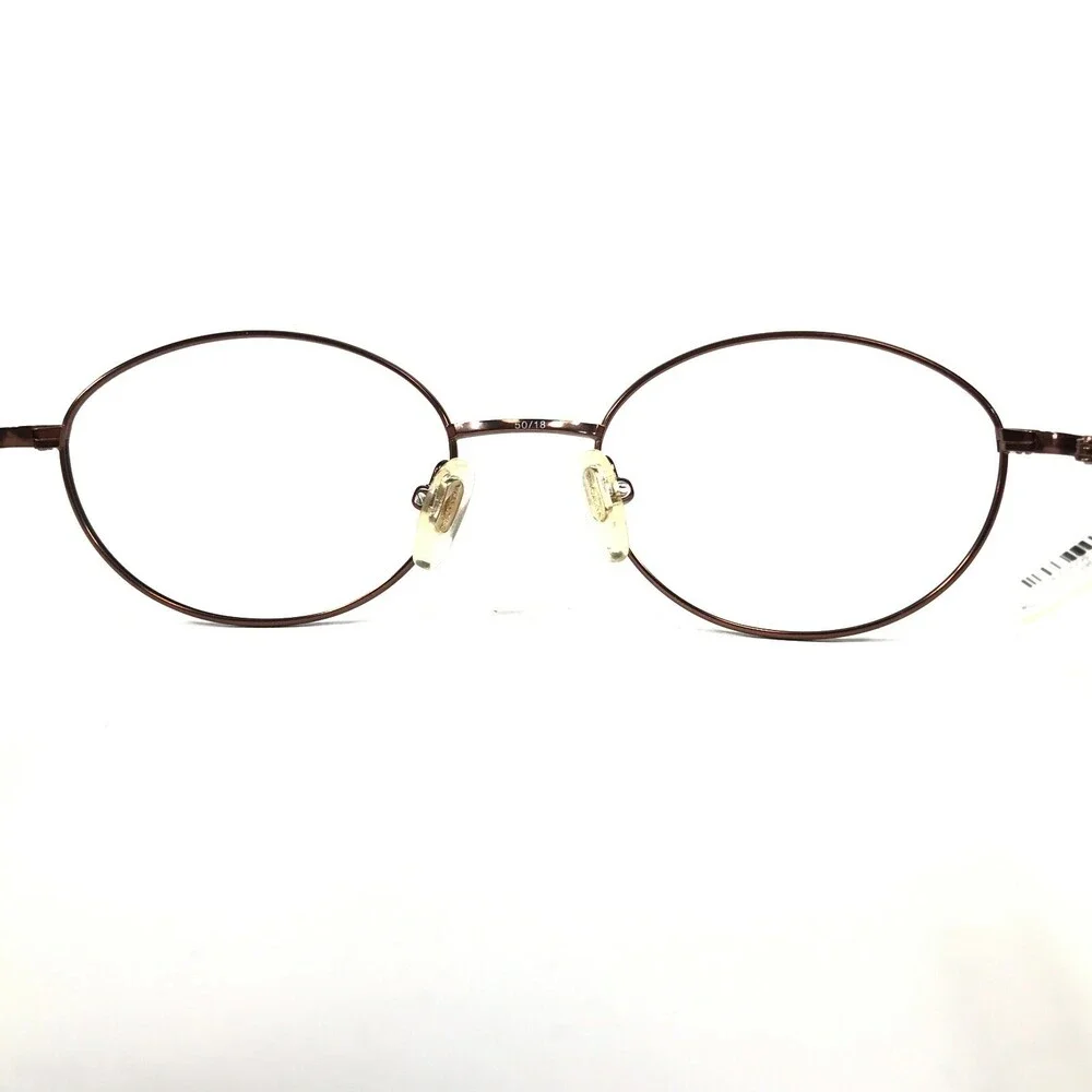 Escada Eyeglasses Frames E0172 E304 Brown Gold Round Full Rim 50-18-135